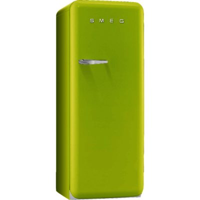 Smeg FAB28QVE1 60cm 'Retro Style' Fridge and Ice Box in Lime Green with Right Hand Hinge